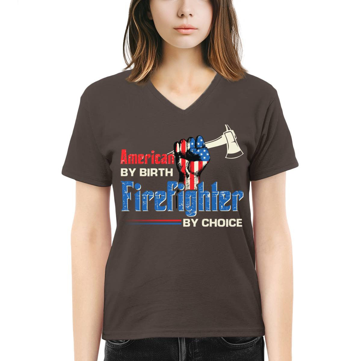 American By Birth Firefighter By Choice-T-shirt - grunx260804-0128