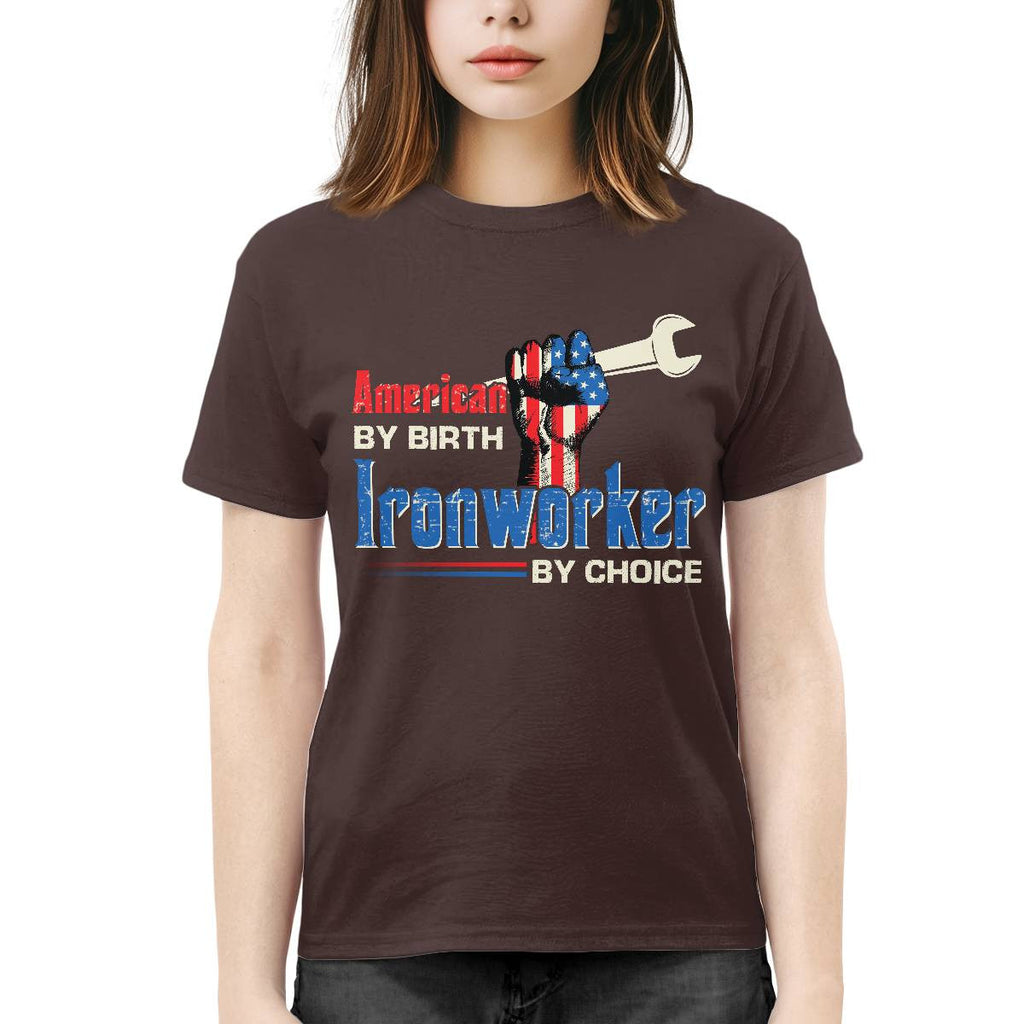 American By Birth Ironworker By Choice-T-shirt - grunx260804-0131