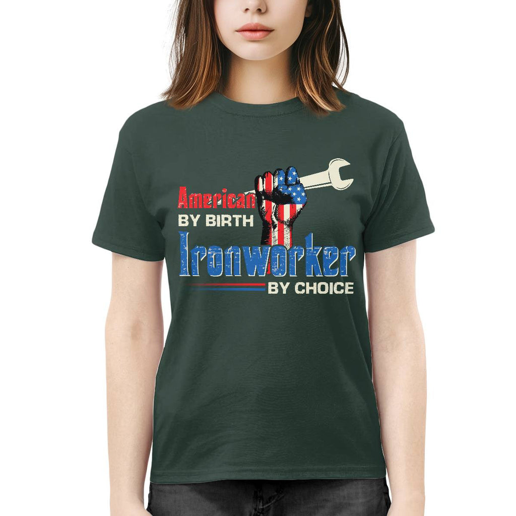 American By Birth Ironworker By Choice-T-shirt - grunx260804-0131
