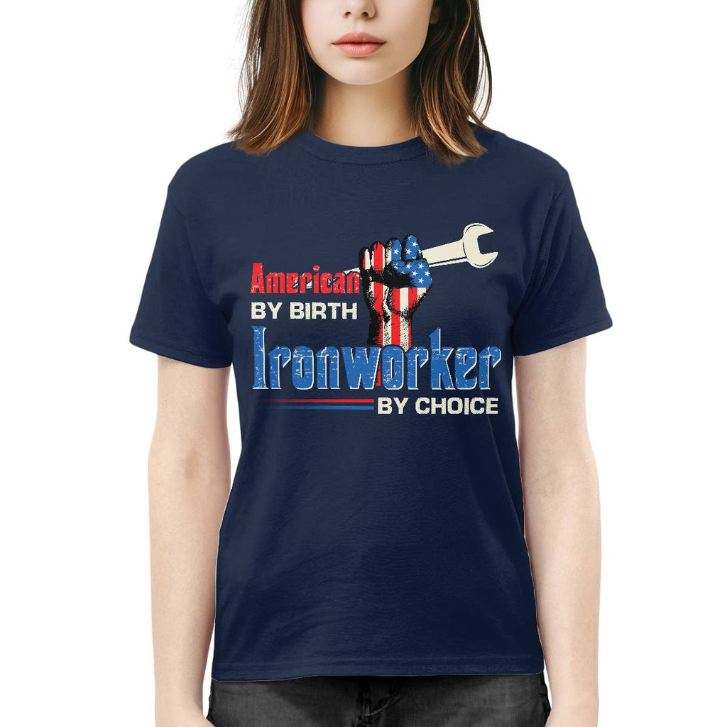 American By Birth Ironworker By Choice-T-shirt - grunx260804-0131