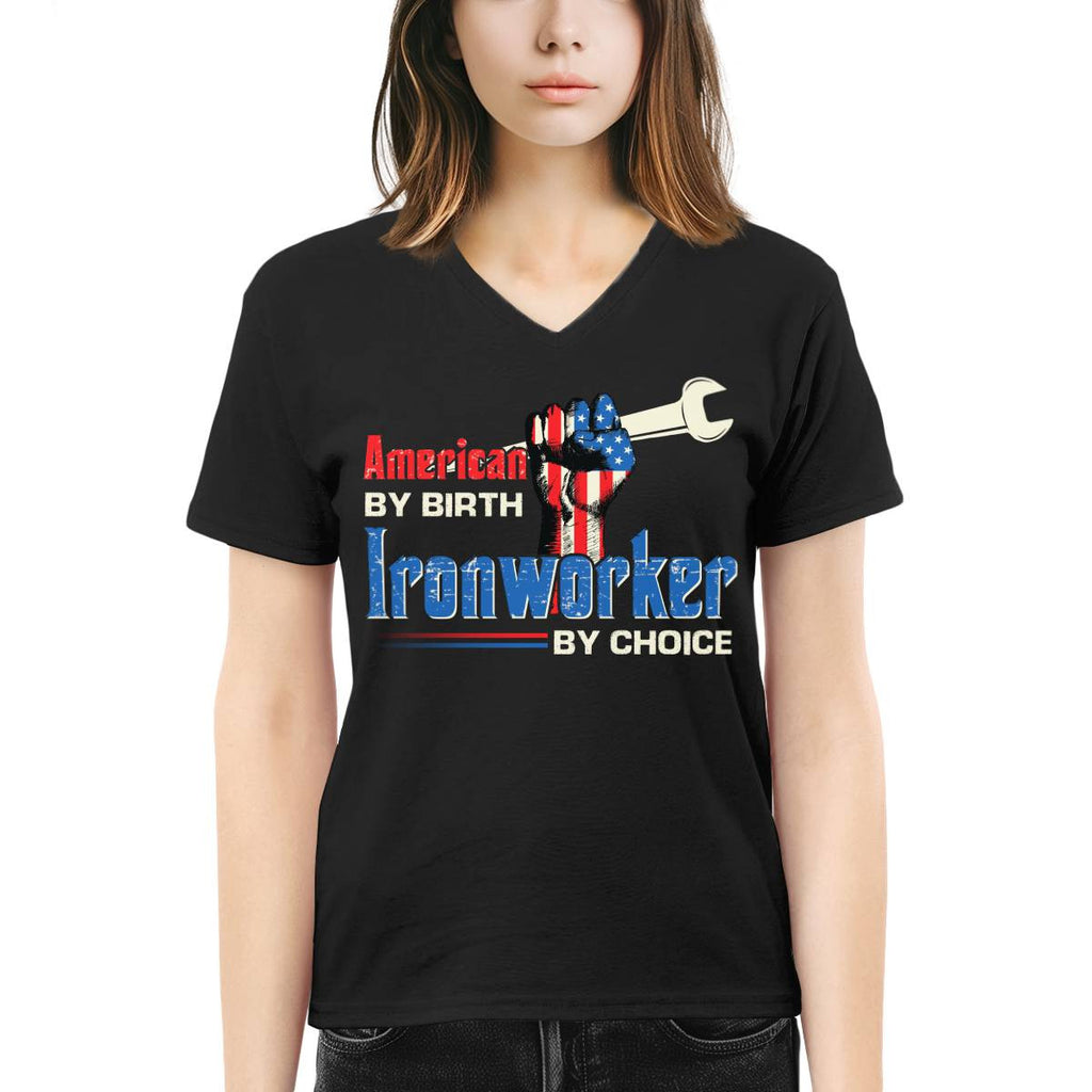 American By Birth Ironworker By Choice-T-shirt - grunx260804-0131
