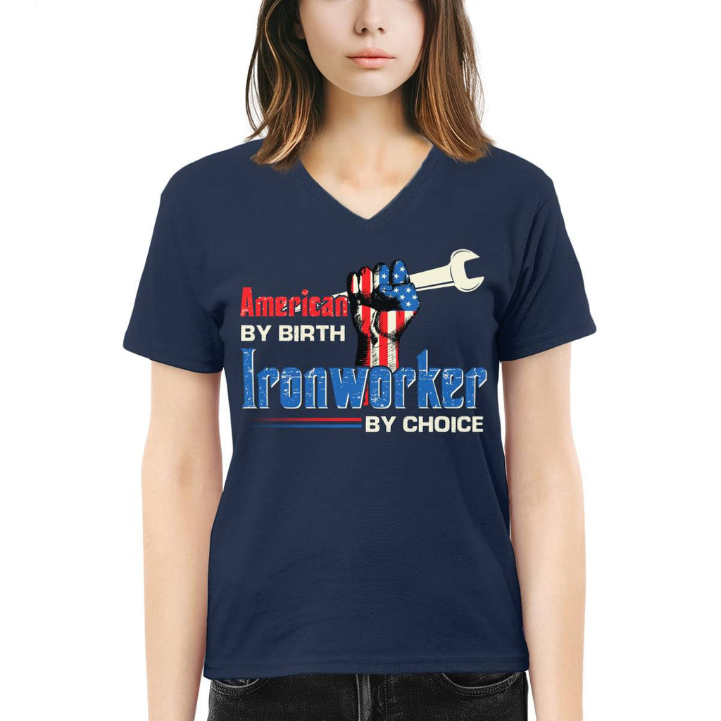 American By Birth Ironworker By Choice-T-shirt - grunx260804-0131
