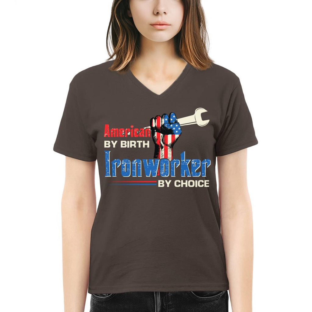 American By Birth Ironworker By Choice-T-shirt - grunx260804-0131
