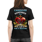 Awesome Caregiver Remember Gold -T-shirt-#F060824GODHS6BCAREZ4