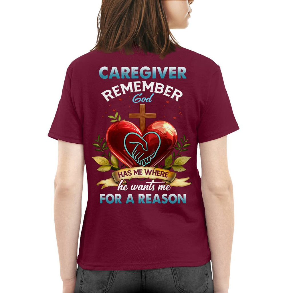 Awesome Caregiver Remember Gold -T-shirt-#F060824GODHS6BCAREZ4