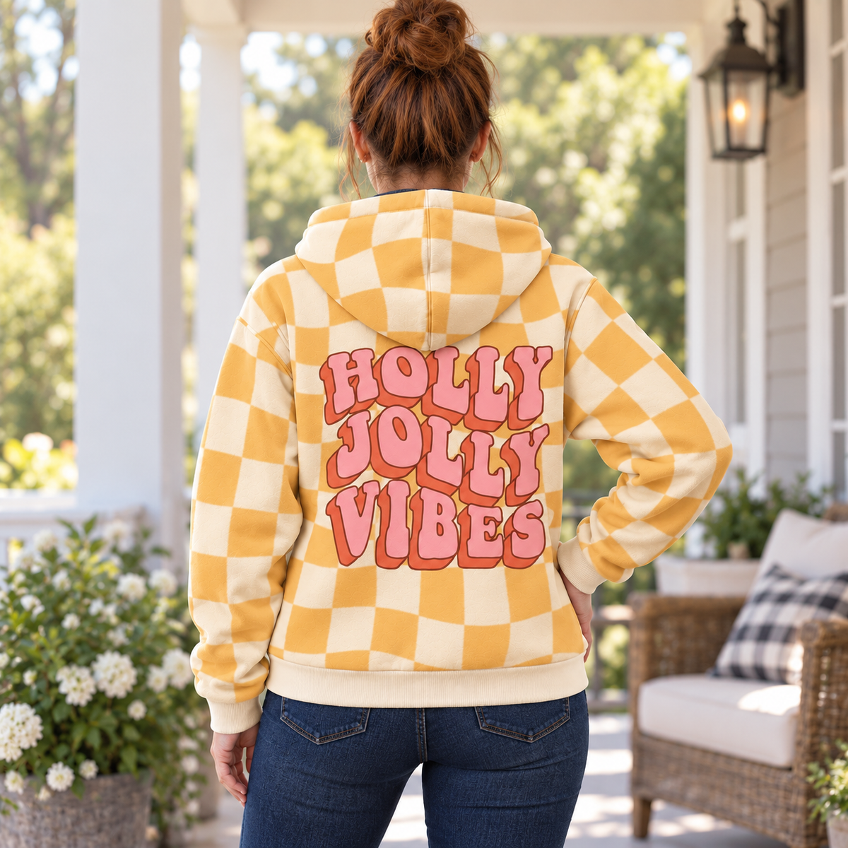 Holly Jolly Vibes Personalized Fleece Jacket