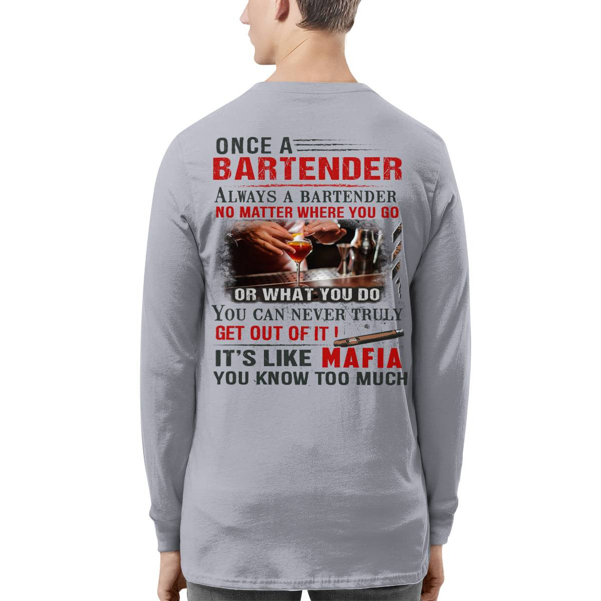 Awesome Bartender It's like mafia-T-shirt - grunx260804-0263