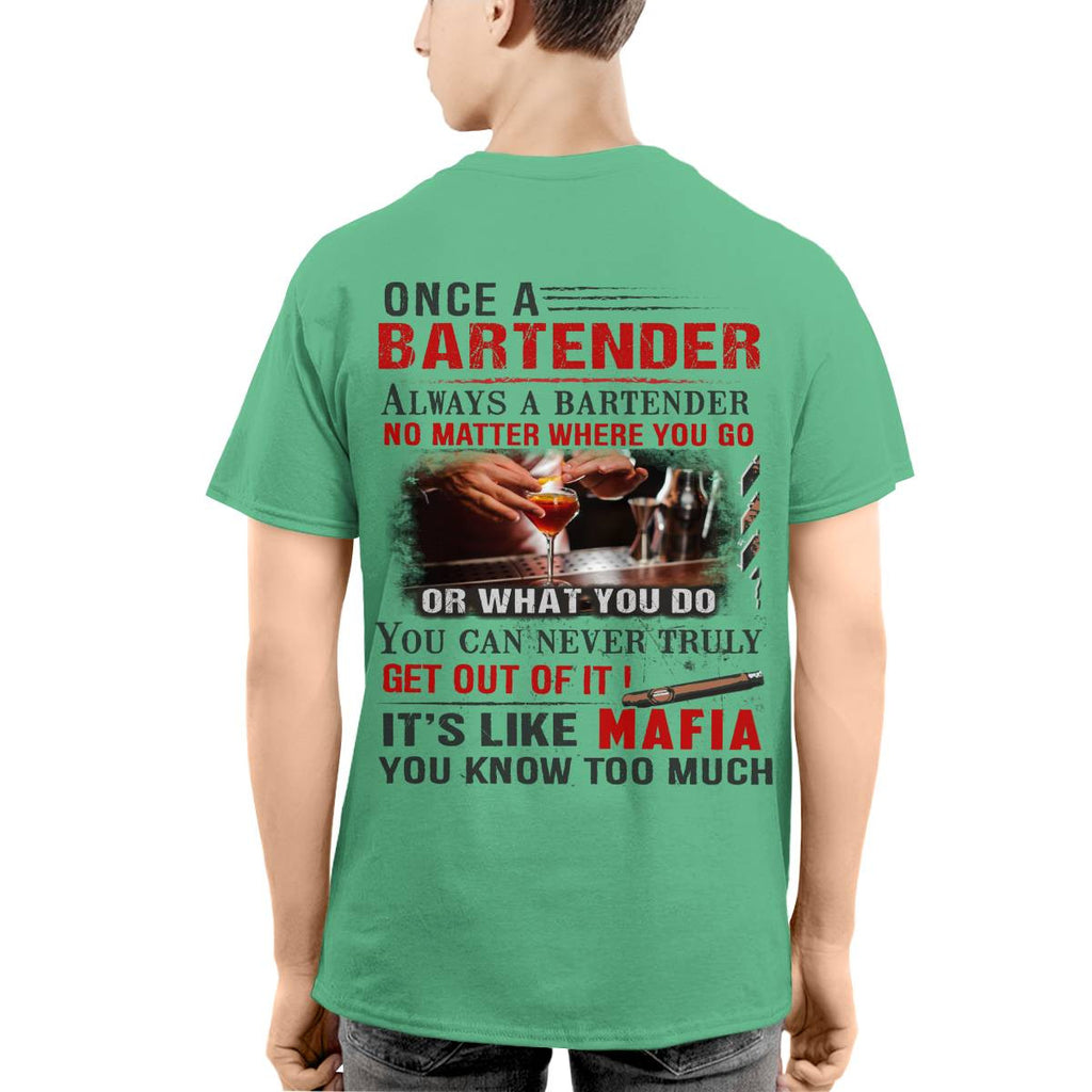 Awesome Bartender It's like mafia-T-shirt - grunx260804-0263