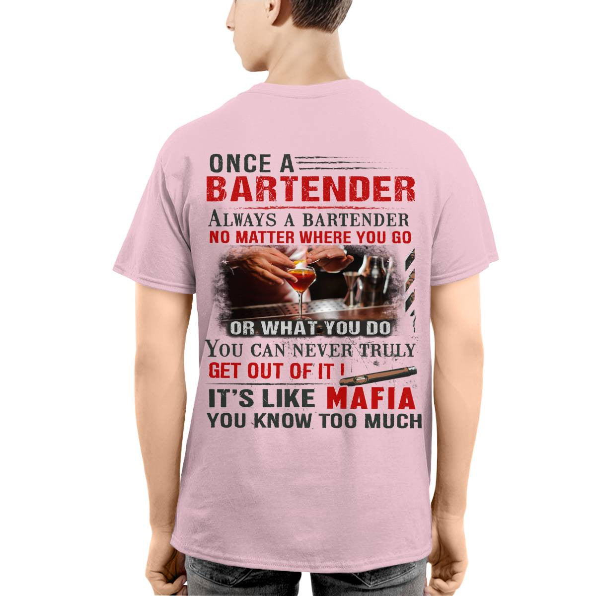 Awesome Bartender It's like mafia-T-shirt - grunx260804-0263