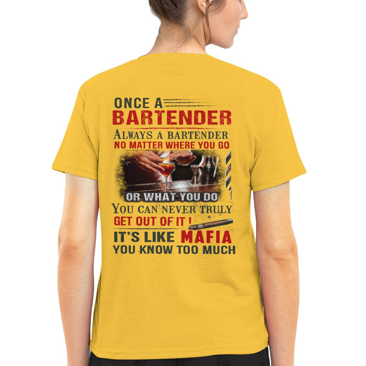 Awesome Bartender It's like mafia-T-shirt - grunx260804-0263