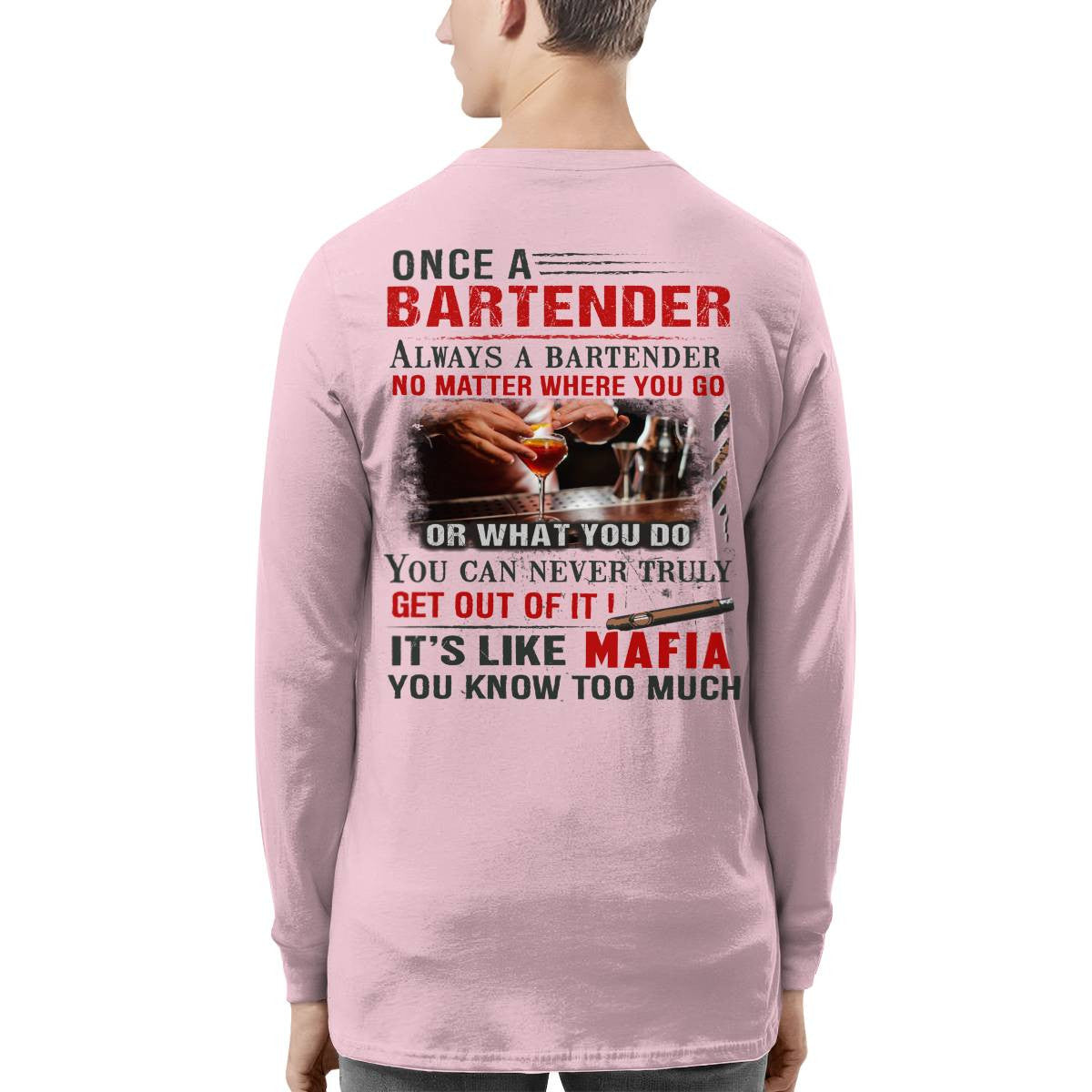 Awesome Bartender It's like mafia-T-shirt - grunx260804-0263