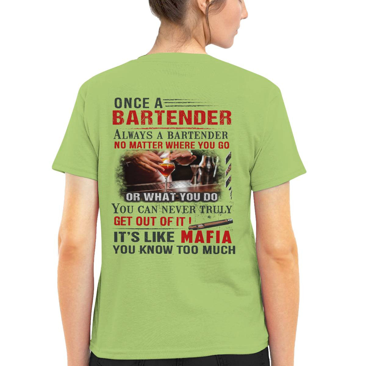 Awesome Bartender It's like mafia-T-shirt - grunx260804-0263