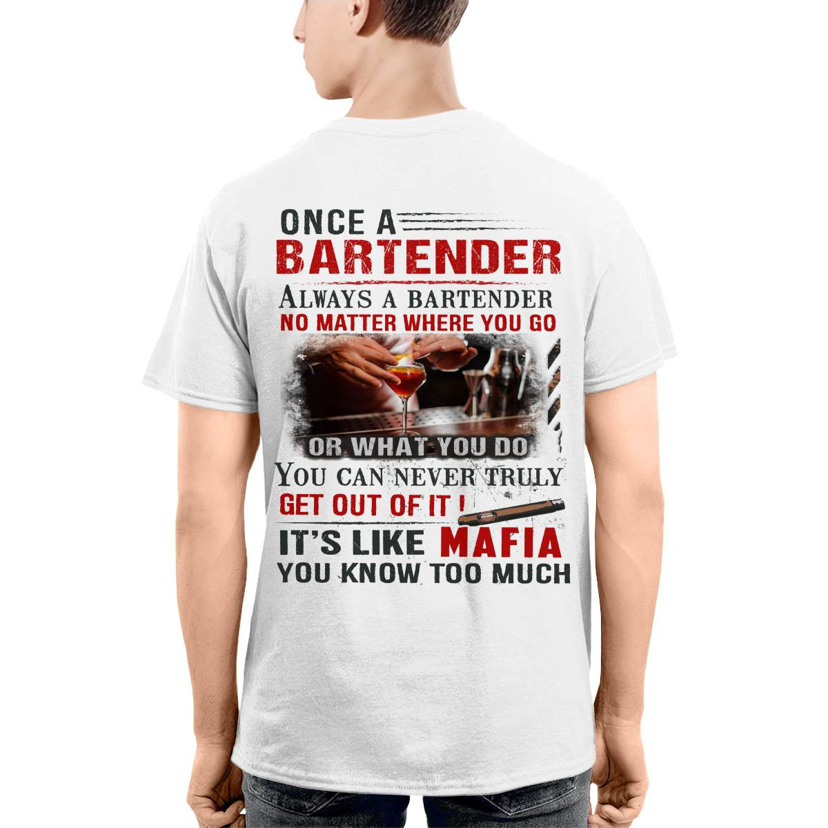 Awesome Bartender It's like mafia-T-shirt - grunx260804-0263