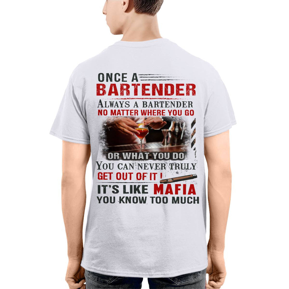 Awesome Bartender It's like mafia-T-shirt - grunx260804-0263