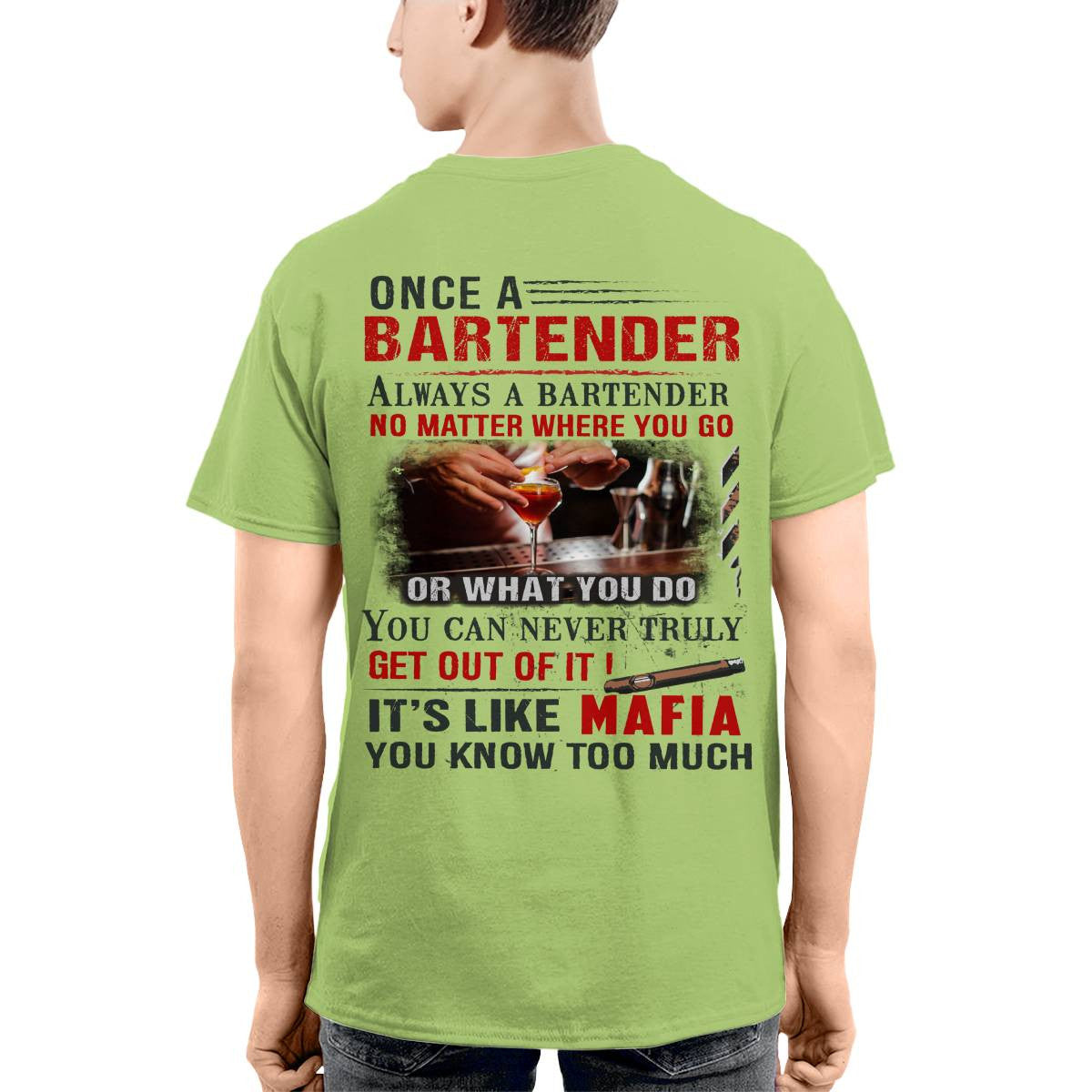 Awesome Bartender It's like mafia-T-shirt - grunx260804-0263