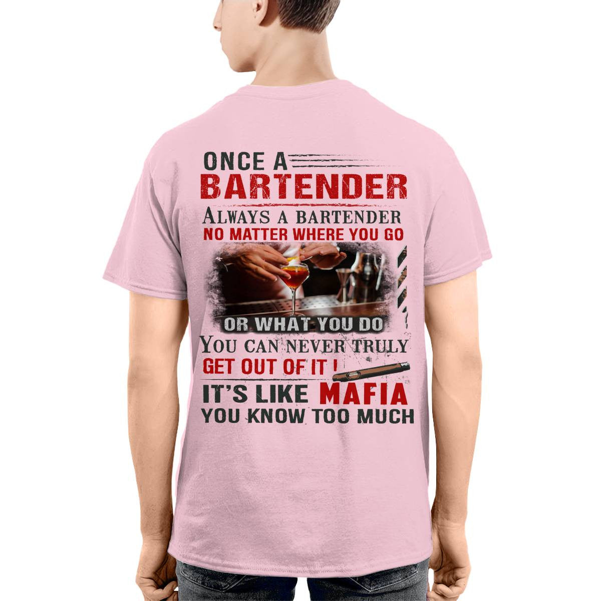 Awesome Bartender It's like mafia-T-shirt - grunx260804-0263