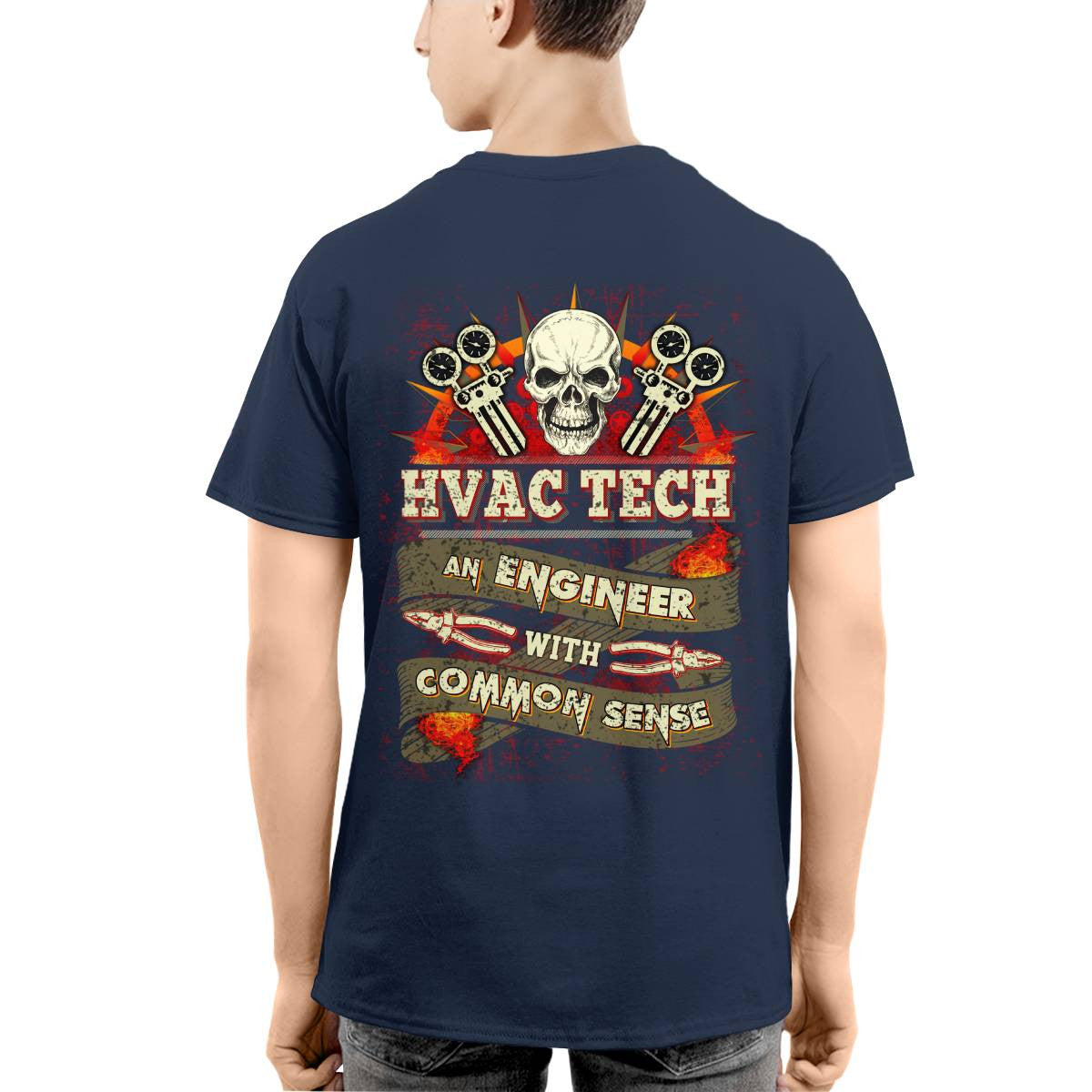 Awesome HVAC Tech an Engineer with common sense-T-shirt - grunx260804-0194