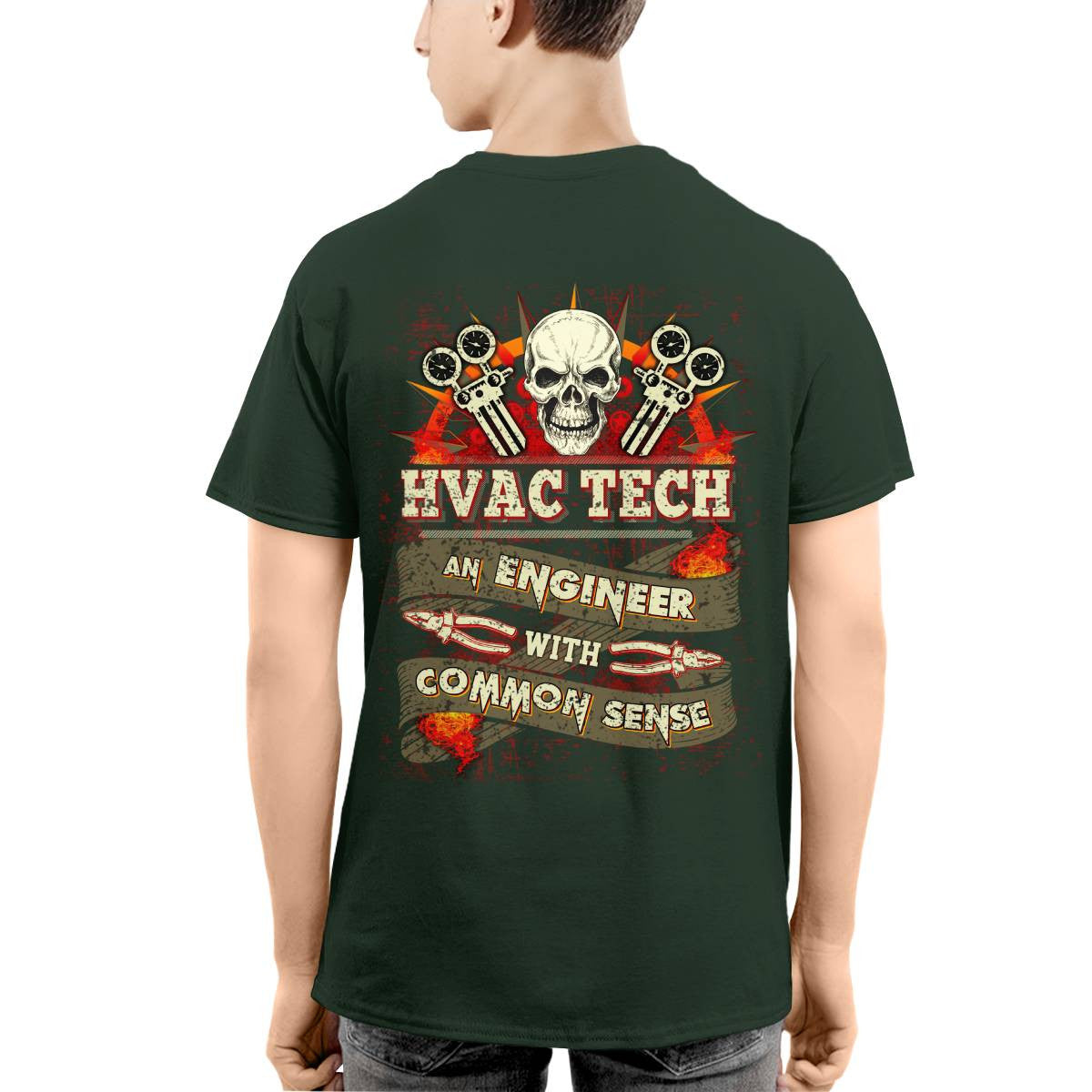 Awesome HVAC Tech an Engineer with common sense-T-shirt - grunx260804-0194