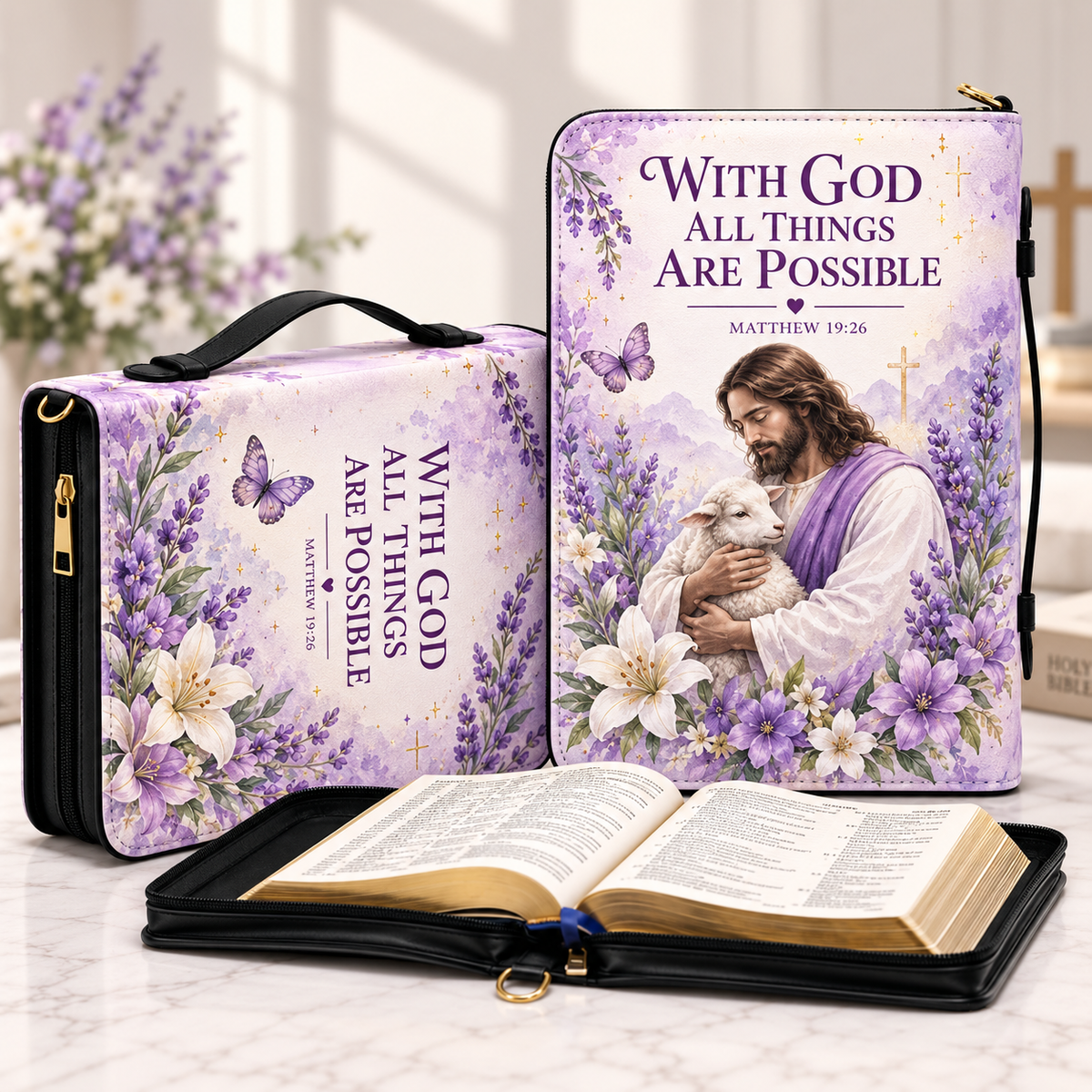 With God All Things Are Possible Bible Cover