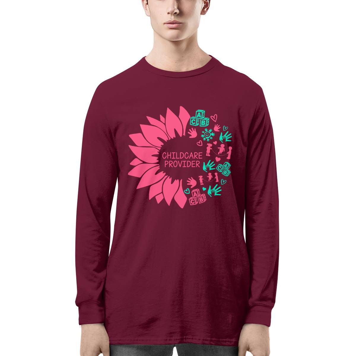 Awesome Childcare Provider-T-shirt-F210824SUFLOG9FCHPRZ4