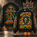 Built For It – Fiery Hourglass Skull Sweatshirt
