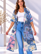Jesus Loves You Sketch Floral Women's Short-Sleeved Cape