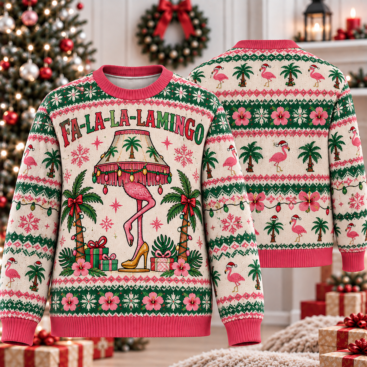 Fa-La-La-Lamingo Flamingo Ugly Sweater