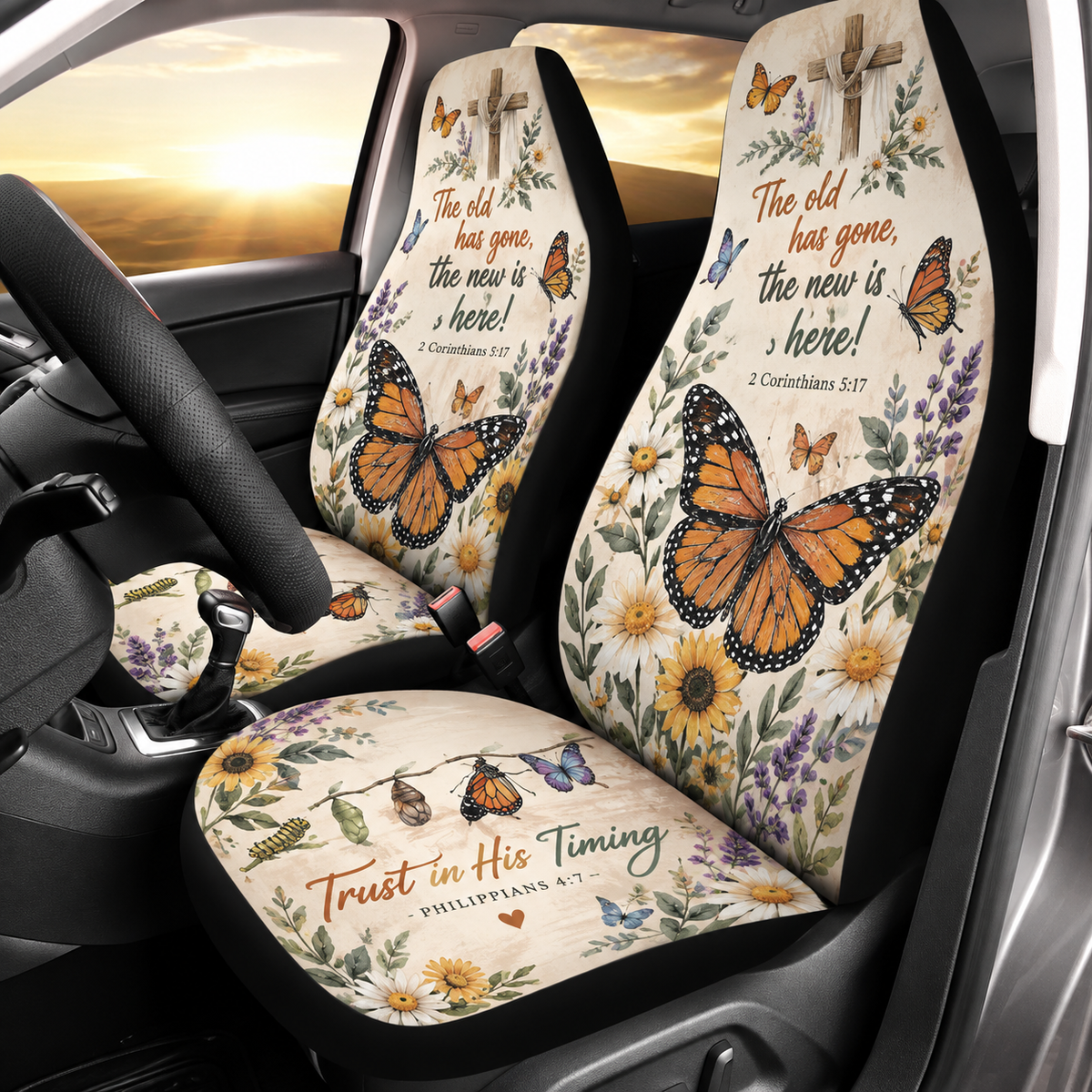 Butterfly New Beginnings Car Seat Covers