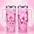In October We Wear Pink 40oz Top Tumbler