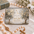 With God Trees Personalized PU Leather Pouch