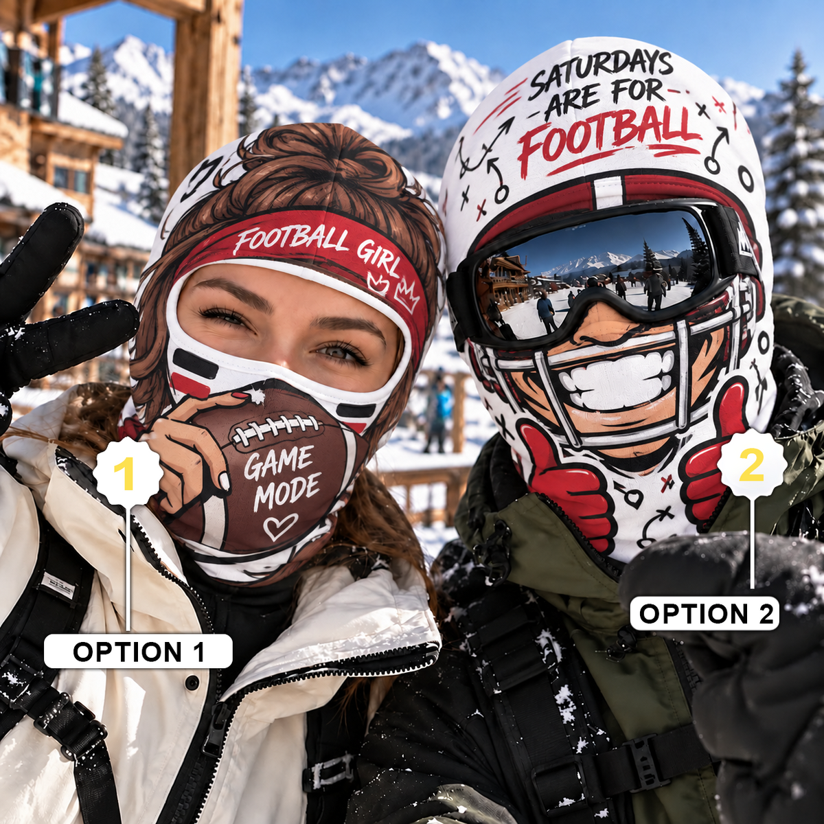 Saturdays Are For Football Funny Face Ski Mask