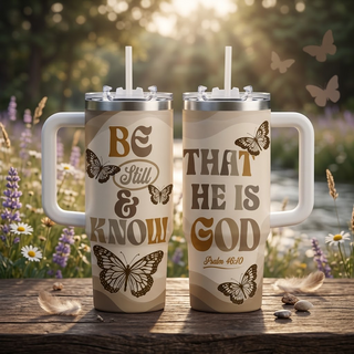 Be Still & Know 40oz Top Tumbler