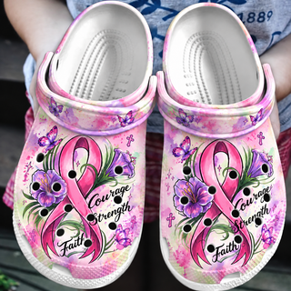 Courage Strength Faith Clogs Shoes