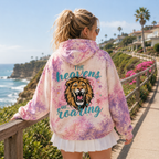 The Heavens Are Roaring Retro Lion Hoodie
