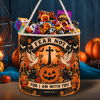 Fear Not Dove Cat Halloween Candy Basket