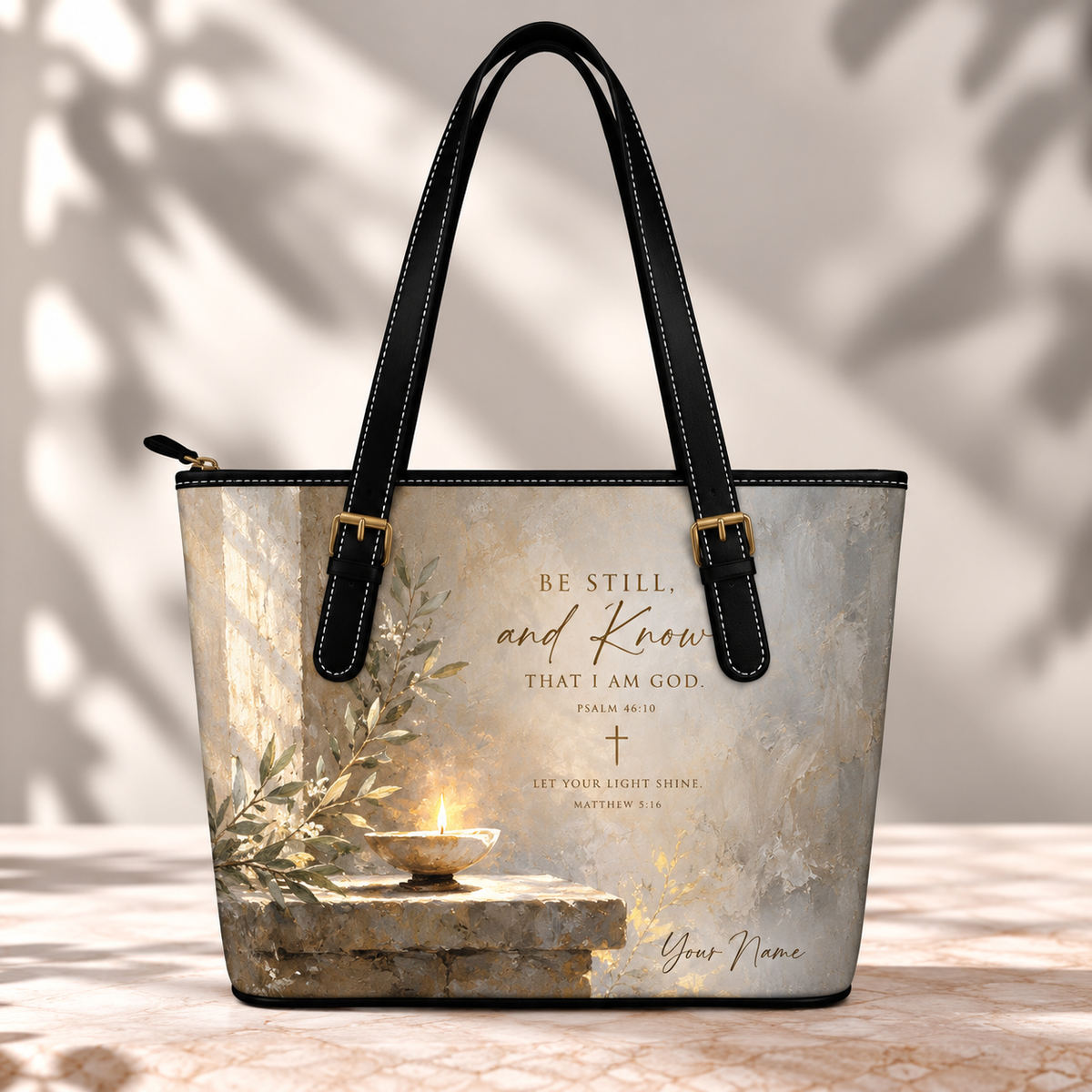 Personalized Be Still Oil Lamp Saddle Bag
