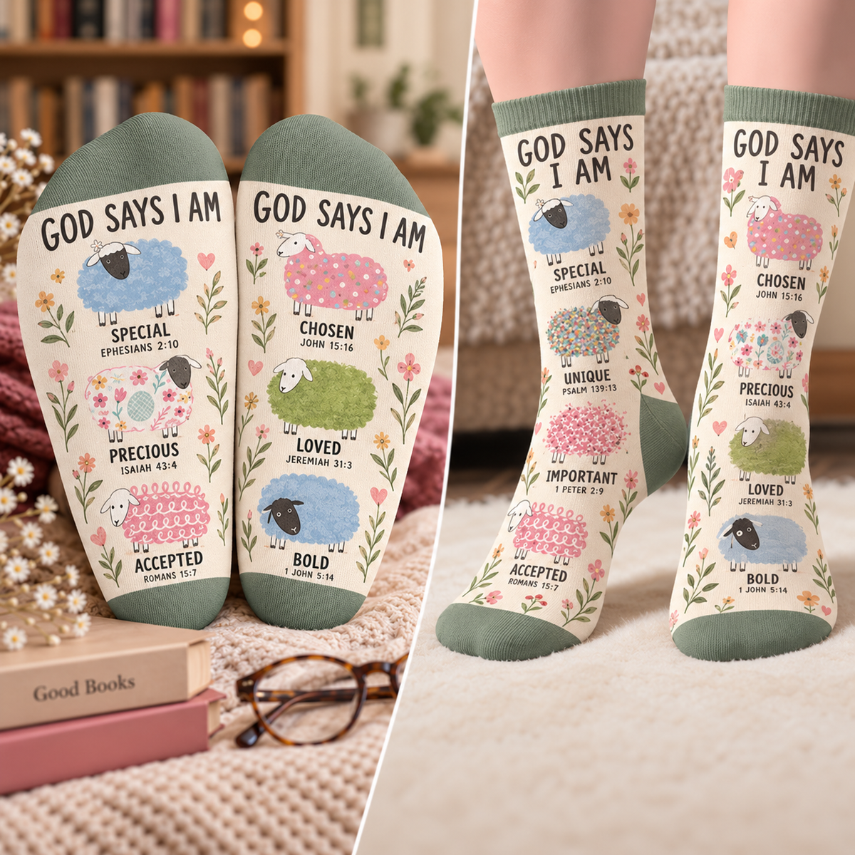 God Says I Am Mid-Tube Socks