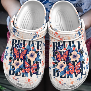 Believe Butterfly Clogs Shoes