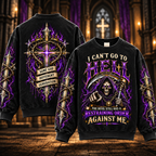 I Can't Go to Hell – Funny Grim Reaper Skull Sweatshirt