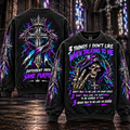 3 Things I Don't Like – Purple Hooded Skull Sweatshirt