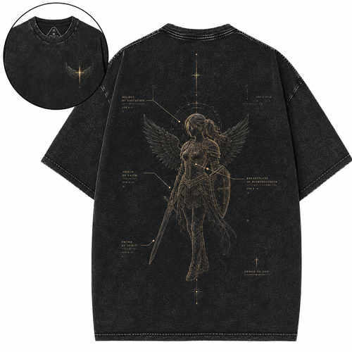 Armor of God Angel Warrior Blueprint T-Shirt