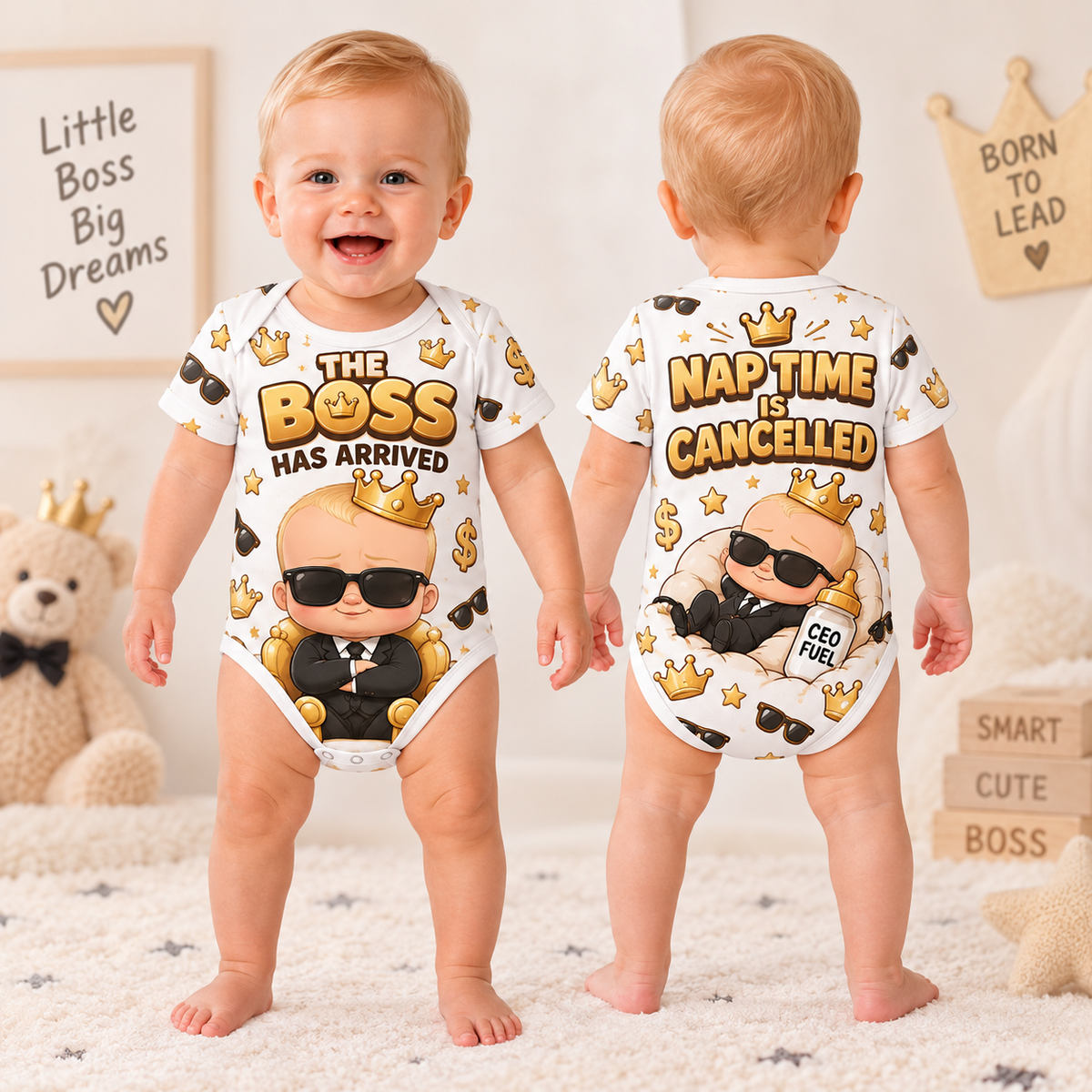 The Boss Has Arrived Baby Bodysuit