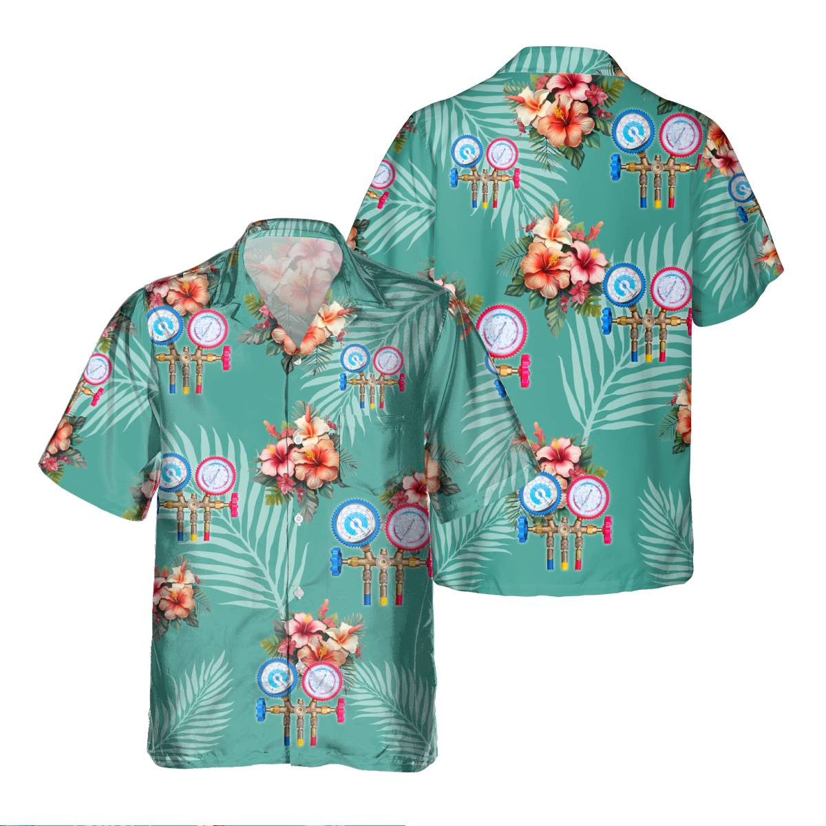 Awesome HVAC TECH- AOP Pocket Hawaiian Shirt - grunx260804-0204