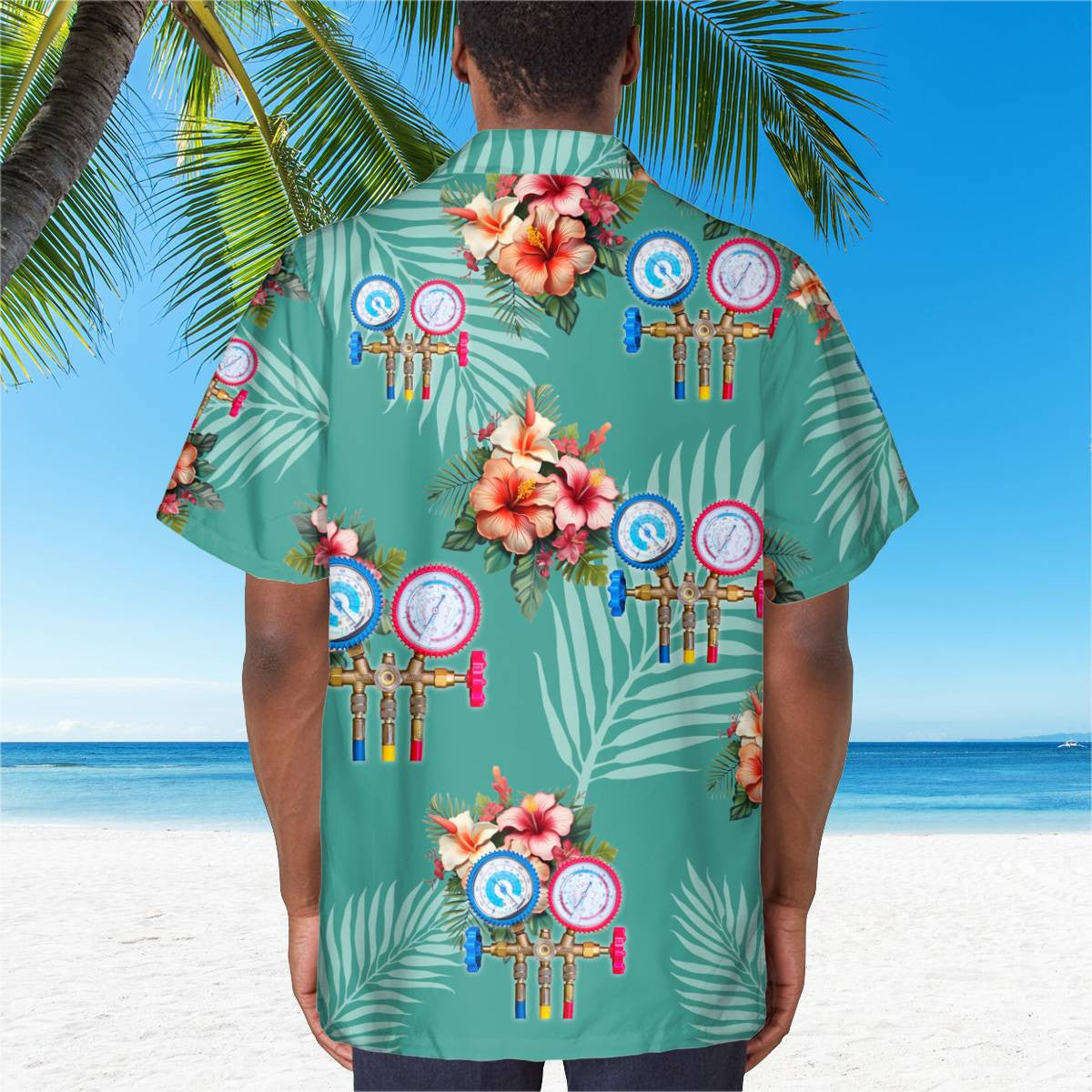 Awesome HVAC TECH- AOP Pocket Hawaiian Shirt - grunx260804-0204
