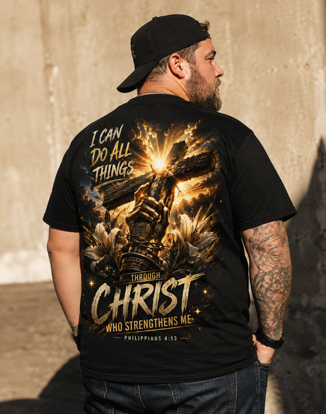 I Can Do All Things Through Christ T-Shirt – Philippians 4:13 Christian Shirt for Men