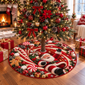 Santa Candy Swirl Christmas Tree Skirt
