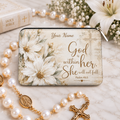 God Within Her Floral Personalized PU Leather Pouch