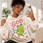 Cute Green Frog Waffle Hoodie