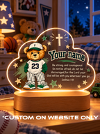 Baseball Bear Personalize LED Night Light