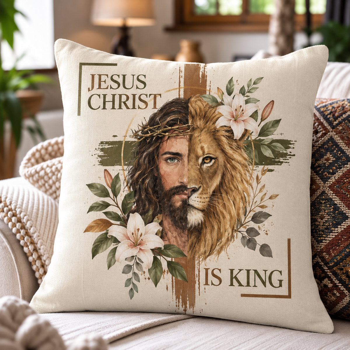 Jesus Christ Is King Pillow